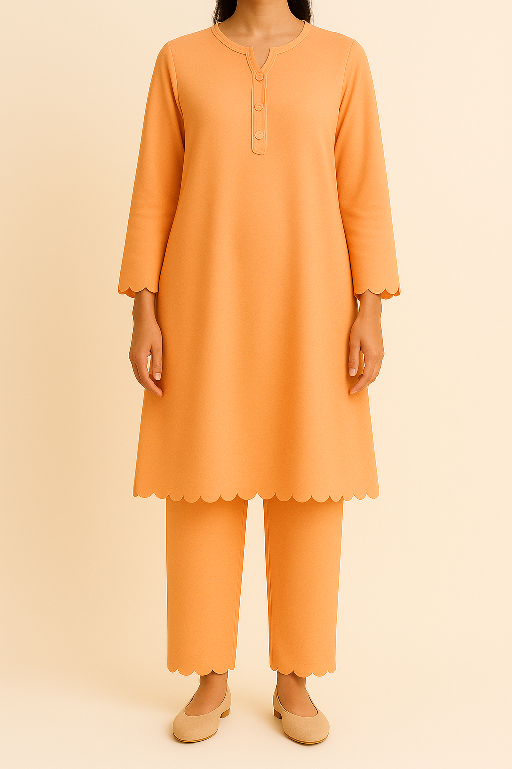 2PC Cut Work Co-Ord Set Kurta Trouser