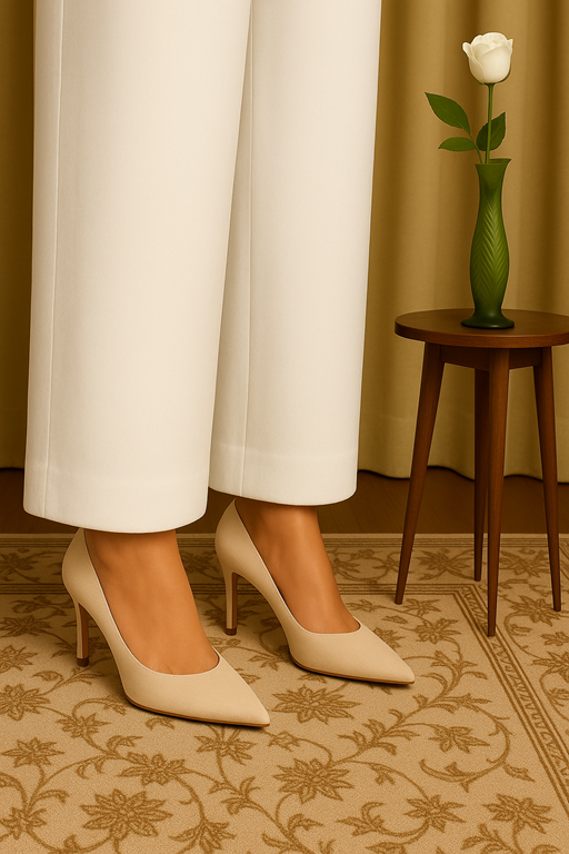 Linen Palazzo Trouser Pant white
