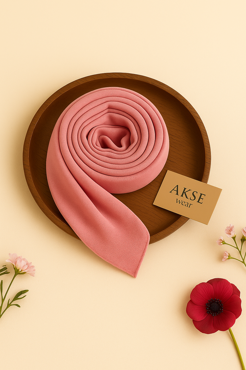 Blush Bloom Chiffon Georgette Hijab / Scarf / Staller