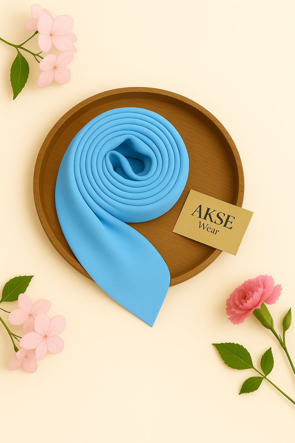 Cool Blue Serenity Chiffon Georgette Hijab / Scarf / Staller