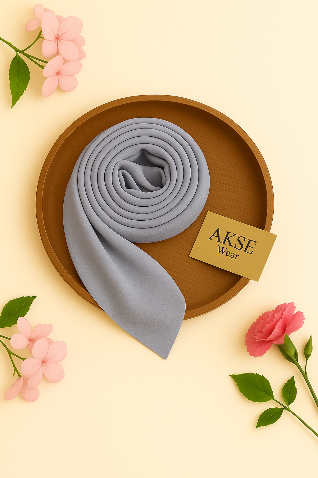 Steel Grace Chiffon Georgette Hijab / Scarf / Staller