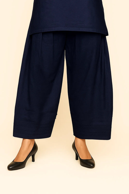 khaddar farshi shalwar plain navy blue