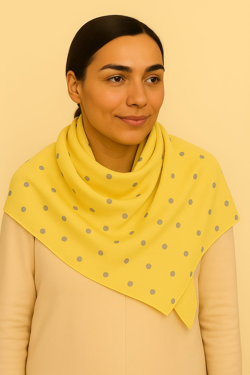 Harvest Ruby - Box of 3 Printed Chiffon Hijabs Silver Polka Dots