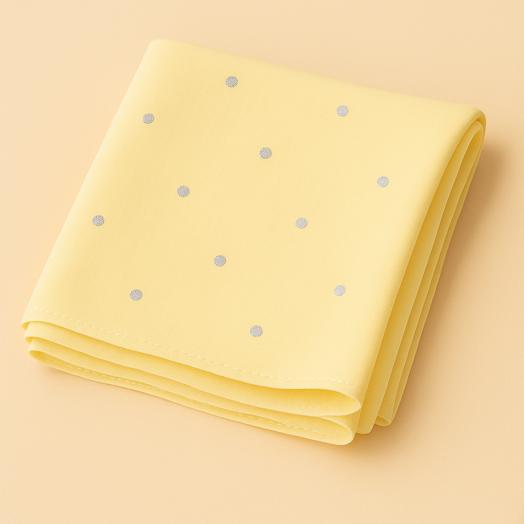 Chiffon Hijab with Silver Polka Dots – Lightweight Modest Scarf