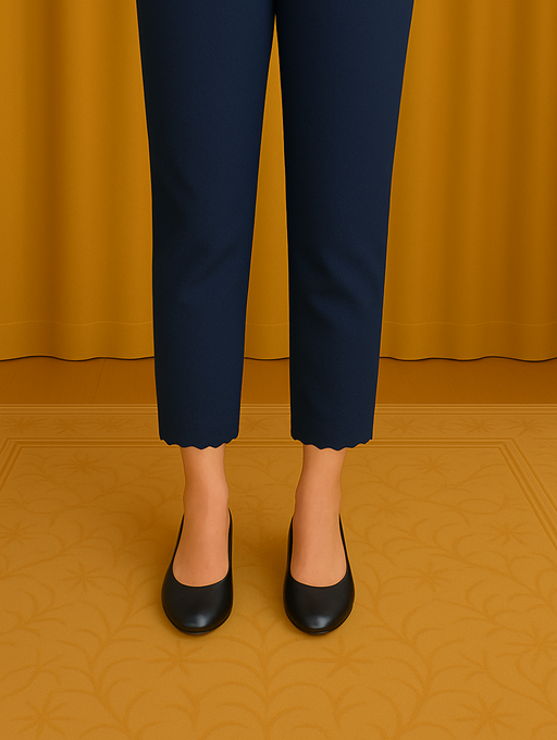 linen cut work trouser navy blue