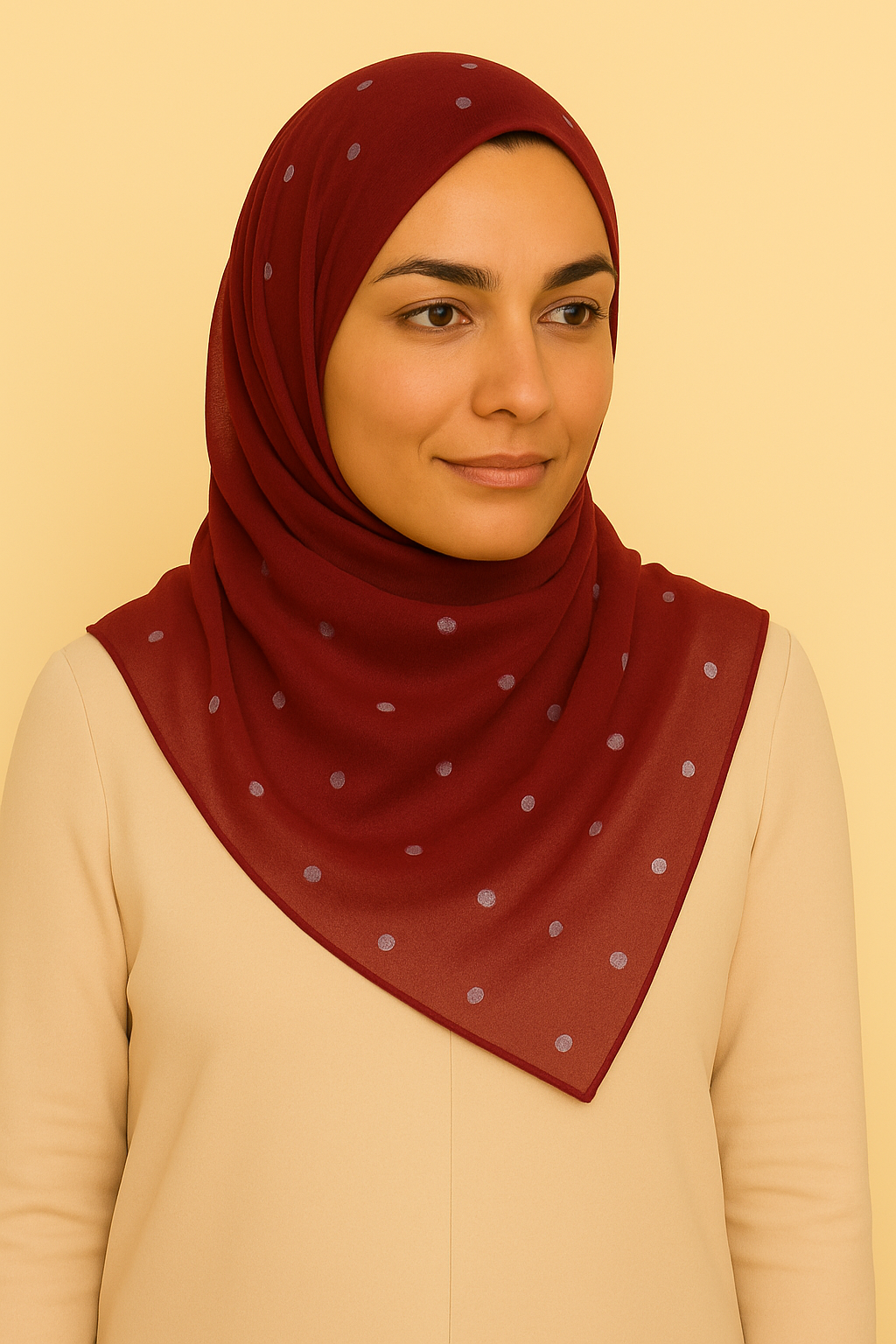 Harvest Ruby - Box of 3 Printed Chiffon Hijabs Silver Polka Dots