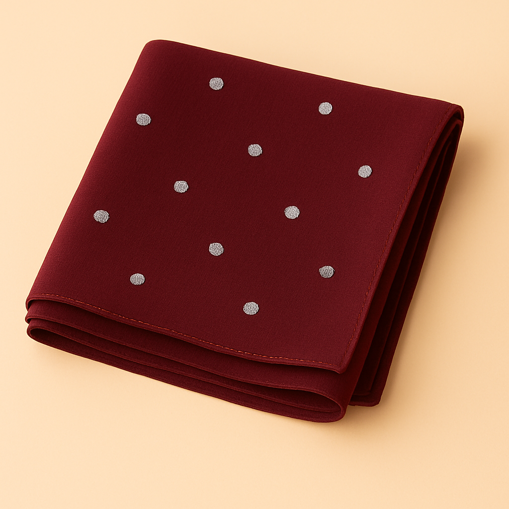 Chiffon Hijab with Silver Polka Dots – Lightweight Modest Scarf
