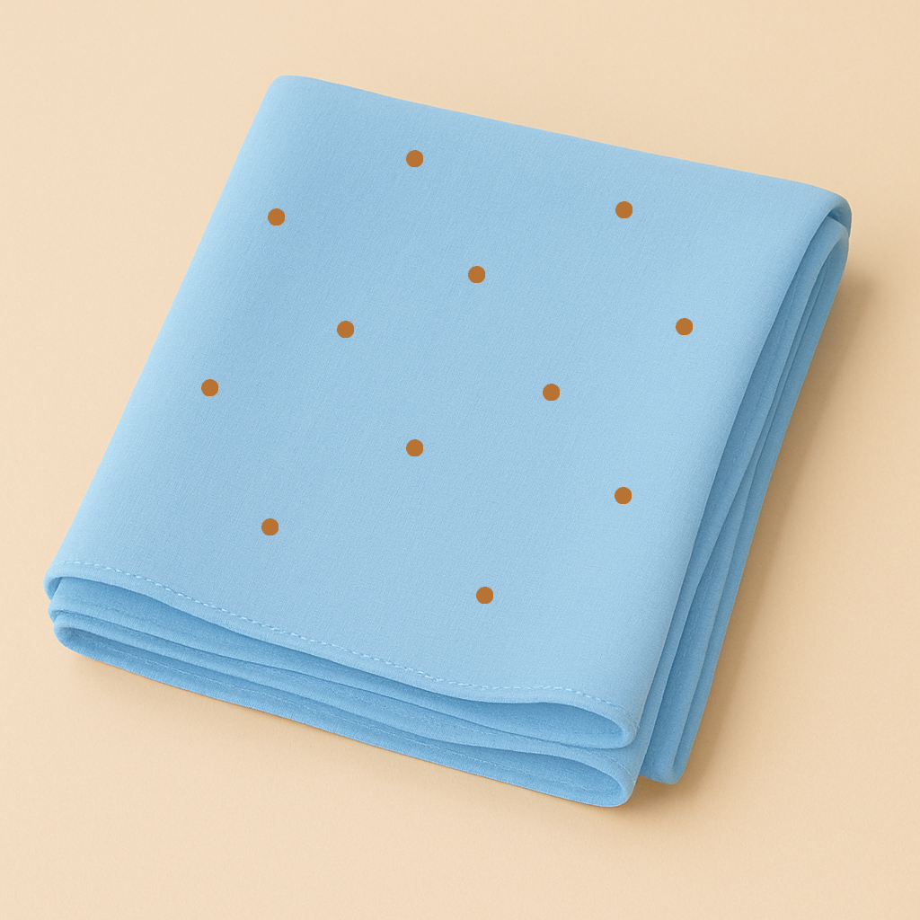 Chiffon Hijab with Copper Polka Dots – Lightweight Modest Scarf