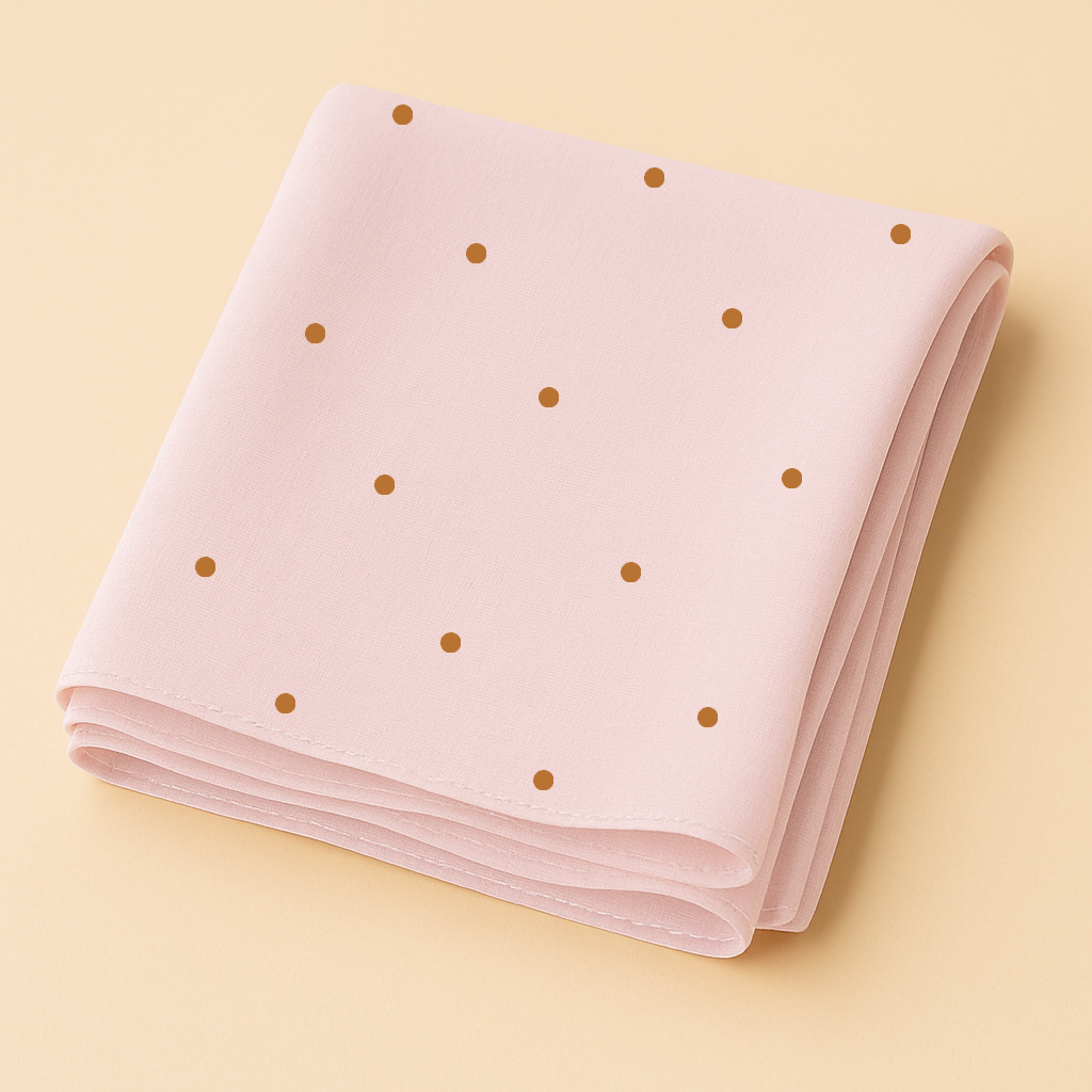 Chiffon Hijab with Copper Polka Dots – Lightweight Modest Scarf