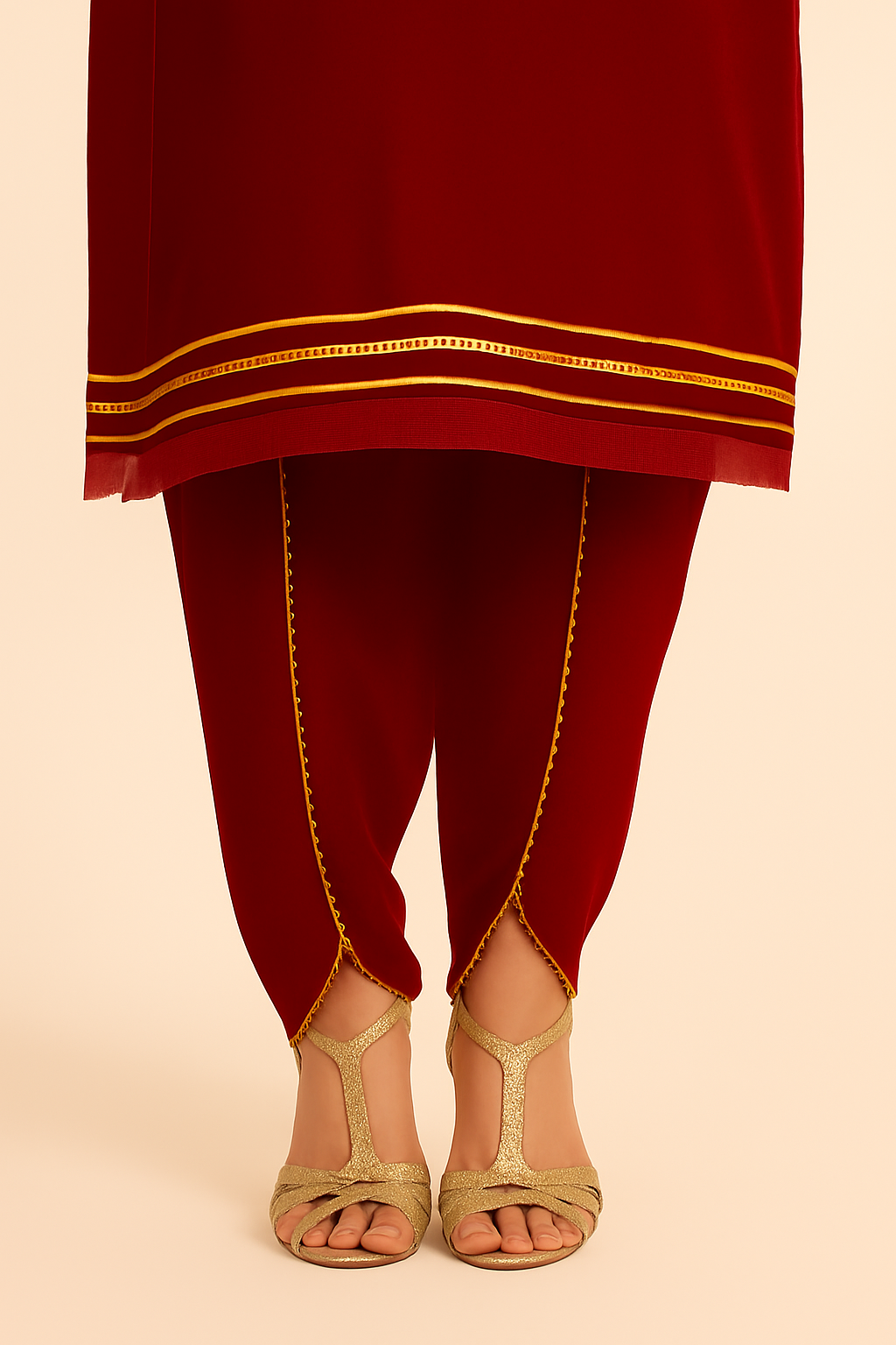 Front Tulip Shalwar with Gotta
