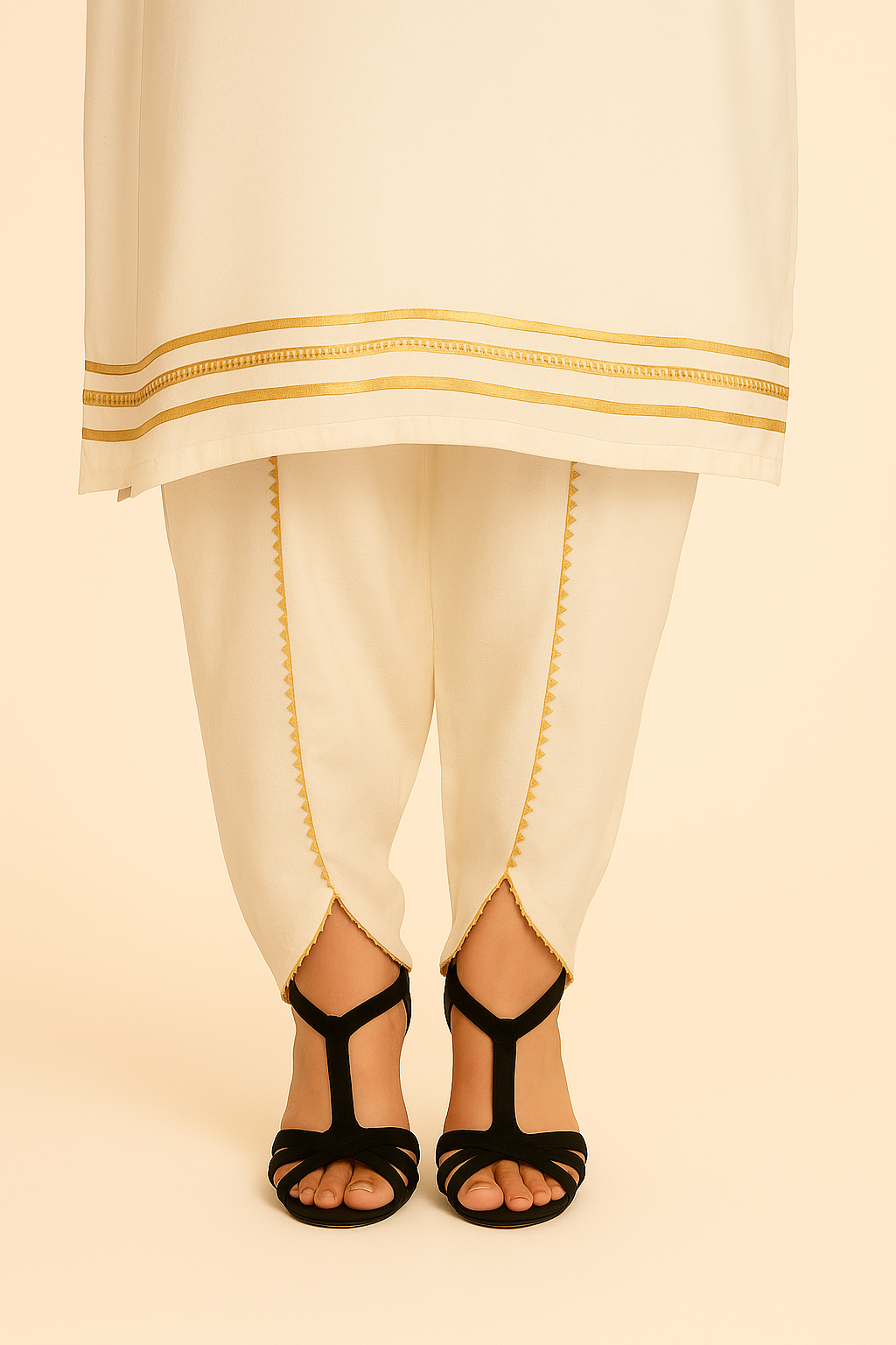 Front Tulip Shalwar with Gotta