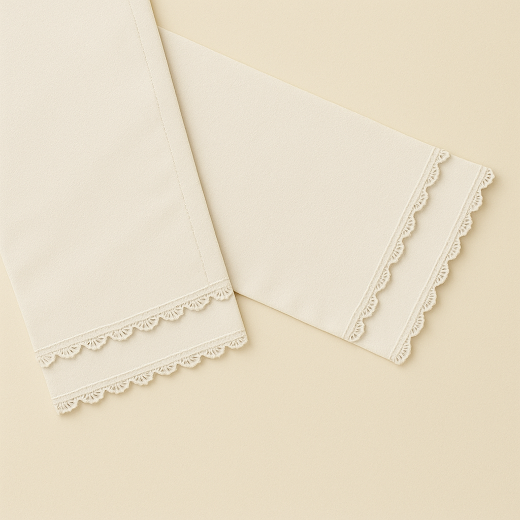 Trouser with White Lace