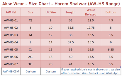Harem Shalwar / Pant–Golden & Silver Gotta Work