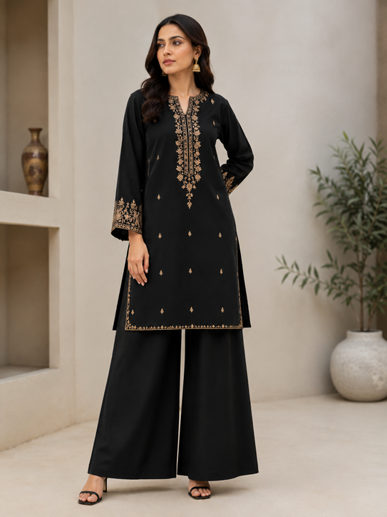 ijaar izaar trouser black plain