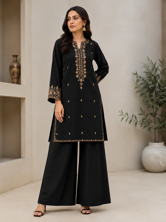 ijaar izaar trouser black plain