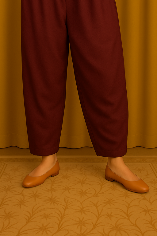 Linen Basic Shalwar for Women Maroon Color