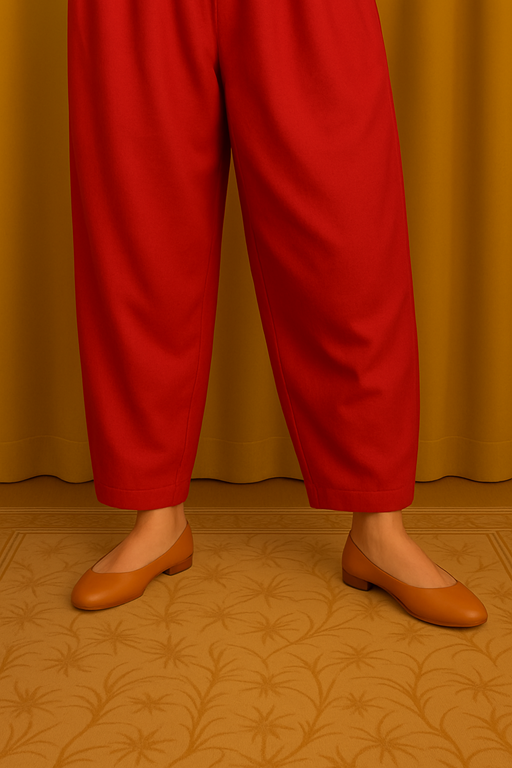 Linen Basic Shalwar for Women Red Color