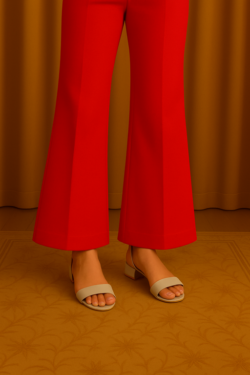 Linen Bell Bottom red