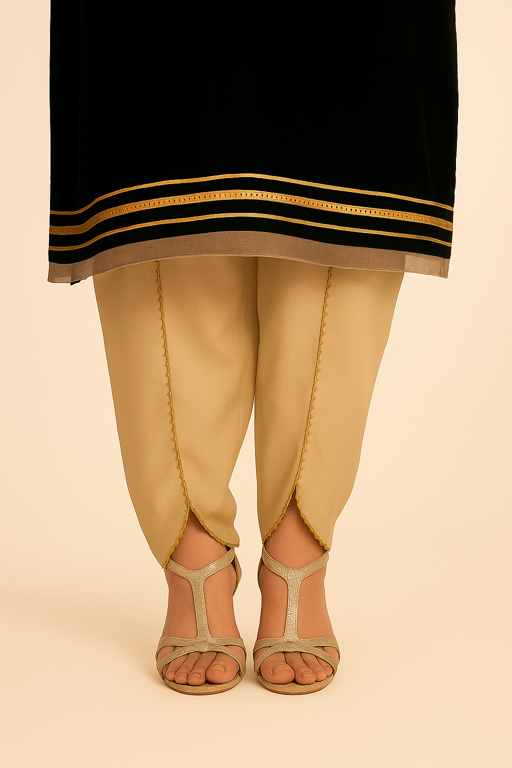 Front Tulip Shalwar with Gotta