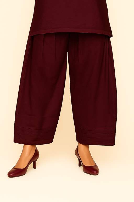 khaddar farshi shalwar plain maroon