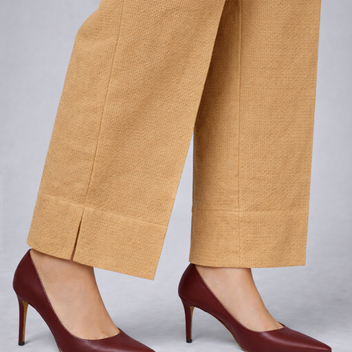 khaddar side cut trouser beige