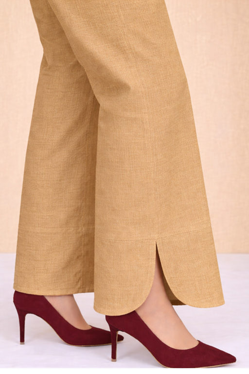 khaddar tulip cut trouser beige