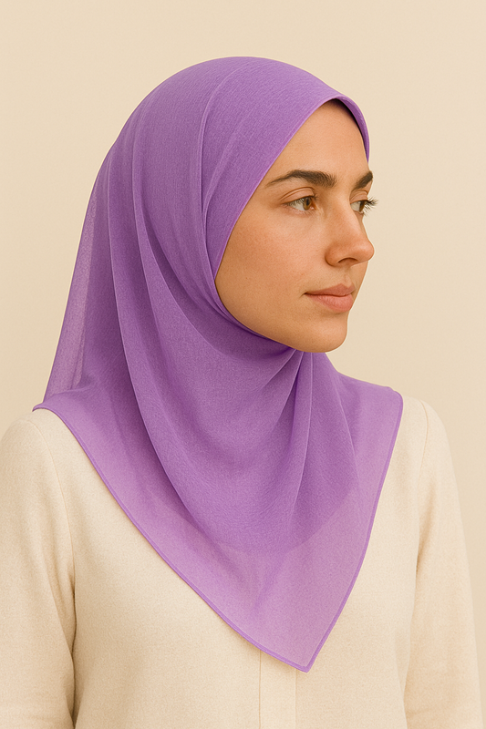 Cool Blue Serenity Chiffon Georgette Hijab / Scarf / Staller