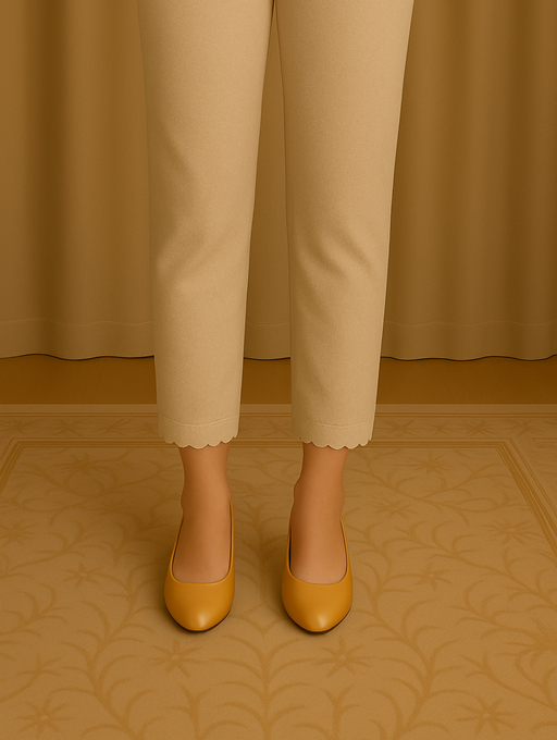 linen cut work trouser beige