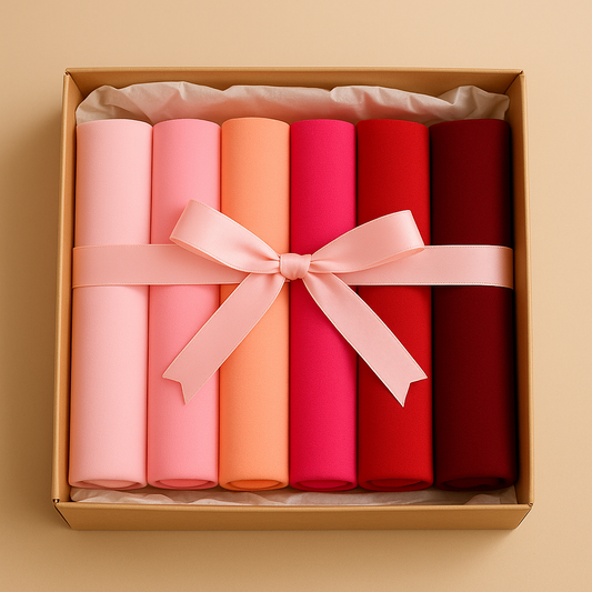Blush Bloom – Box of 6 Chiffon Georgette Hijabs