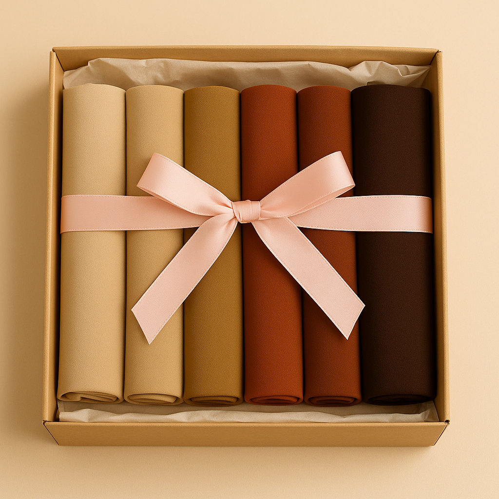 Earth Essence – Box of 6 Chiffon Georgette Hijabs