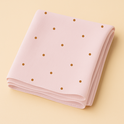 Chiffon Hijab with Copper Polka Dots – Lightweight Modest Scarf