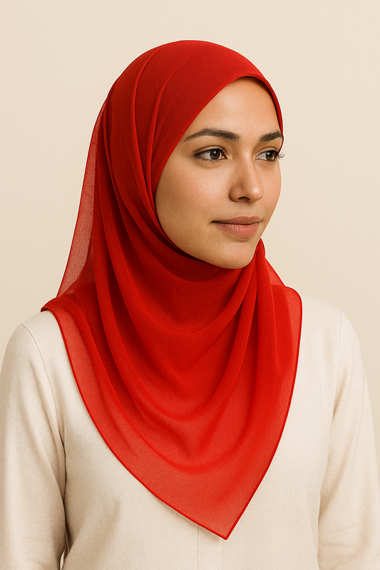Blush Bloom Chiffon Georgette Hijab / Scarf / Staller