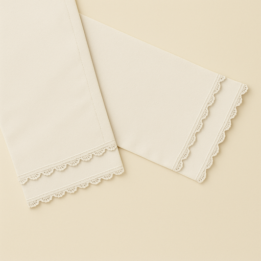 Embellished Trousers with White Lace on Painchas | Stylish | Summer Friendly