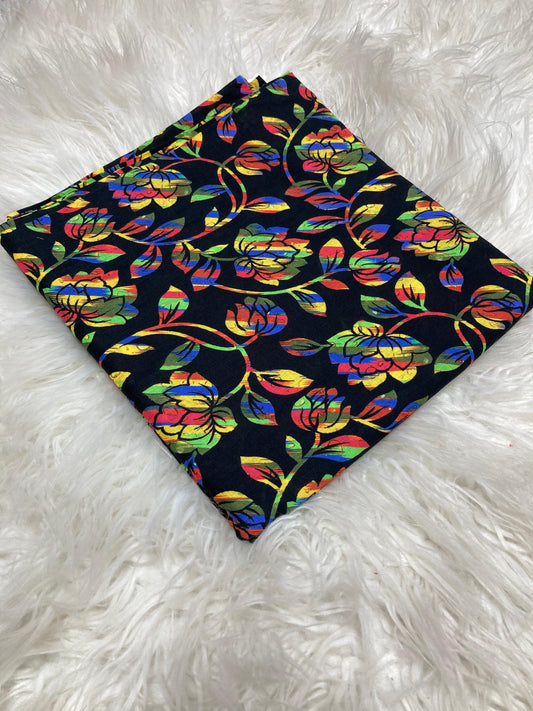 2PC Unstitched Prism Garden – Rainbow Floral Lawn Set
